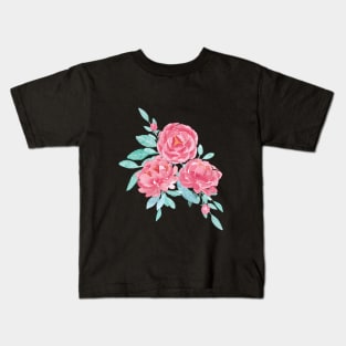 Pink romantic floral bouquet Kids T-Shirt